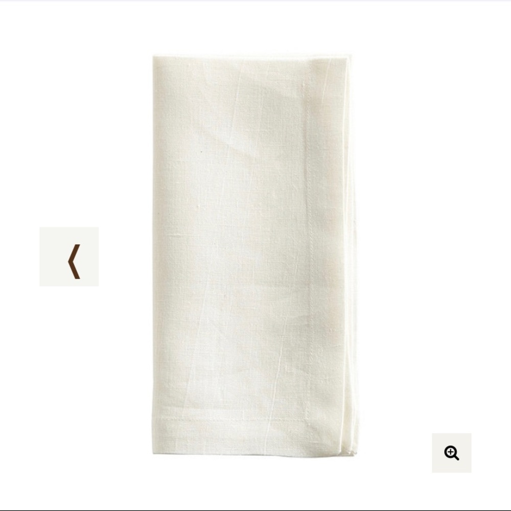COPY - NEW Ballard Designs White Marseille Linen Napkjn Set of 8, Monogram “T” …
